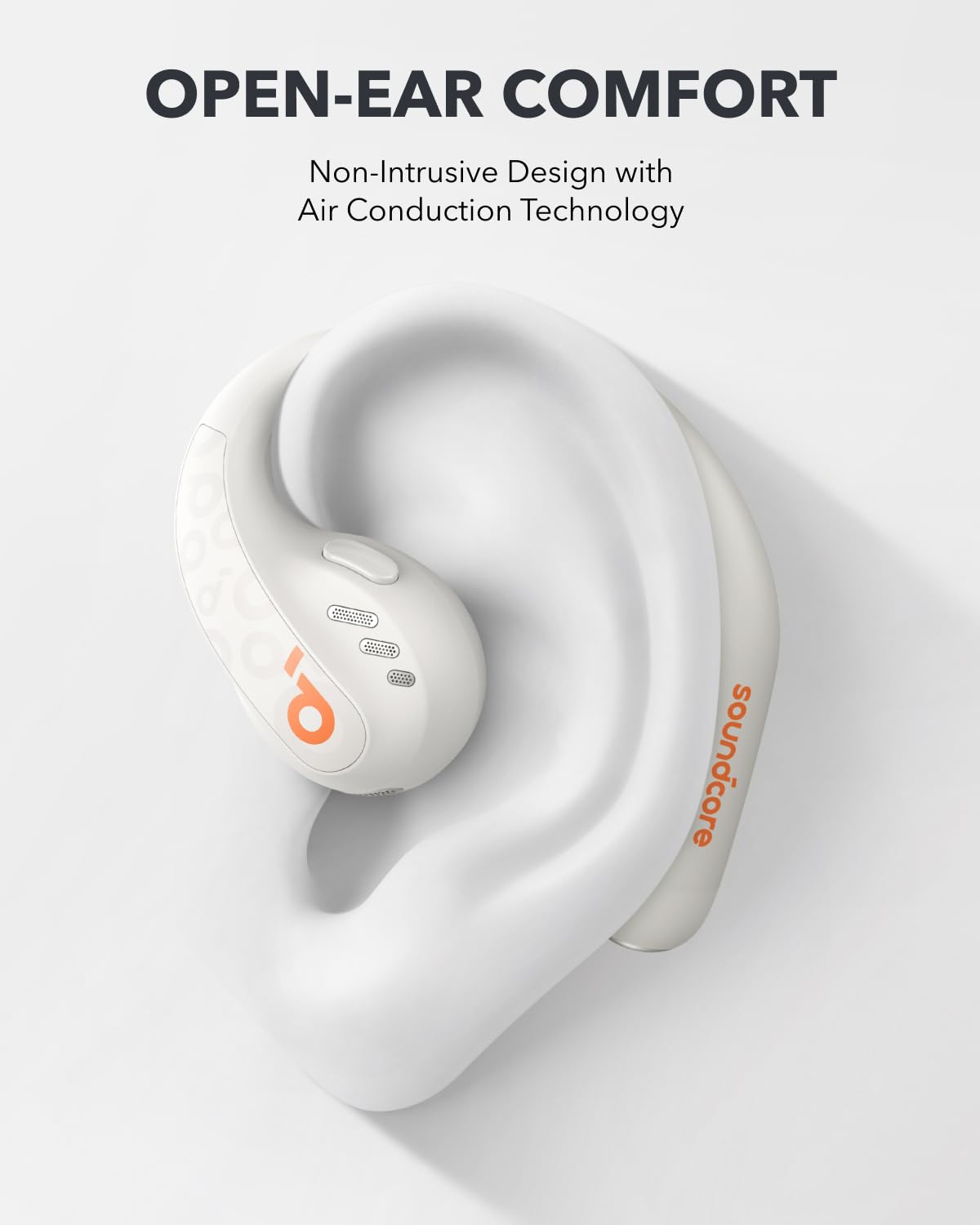 Soundcore by Anker AeroFit Pro Open-Ear Headphones, Ultra Comfort, Secure Fit, Ergonomic Design, Rich Sound with LDAC, Bluetooth 5.3, IPX5