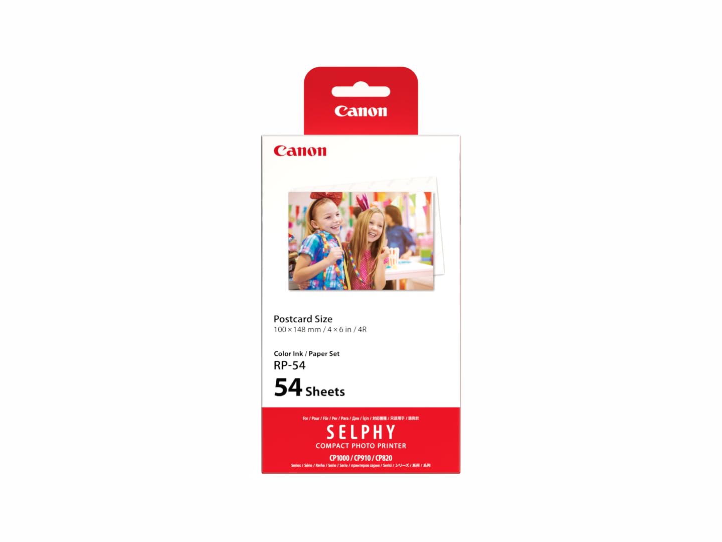 Canon RP-54 Color Ink/Paper Set, Compatible with SELPHY CP910/CP1200/CP1300