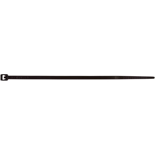 Morris Products Ultraviolet Black Nylon Cable Ties - 11-3/4 Inch Length -Heavy Duty, 40-Pound Tensile Strength - Cable Organization Applications - UV