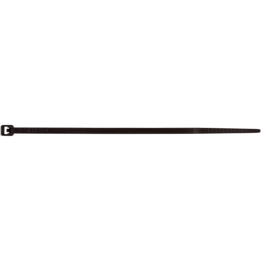 Morris Products Ultraviolet Black Nylon Cable Ties - 11-3/4 Inch Length -Heavy Duty, 40-Pound Tensile Strength - Cable Organization Applications - UV