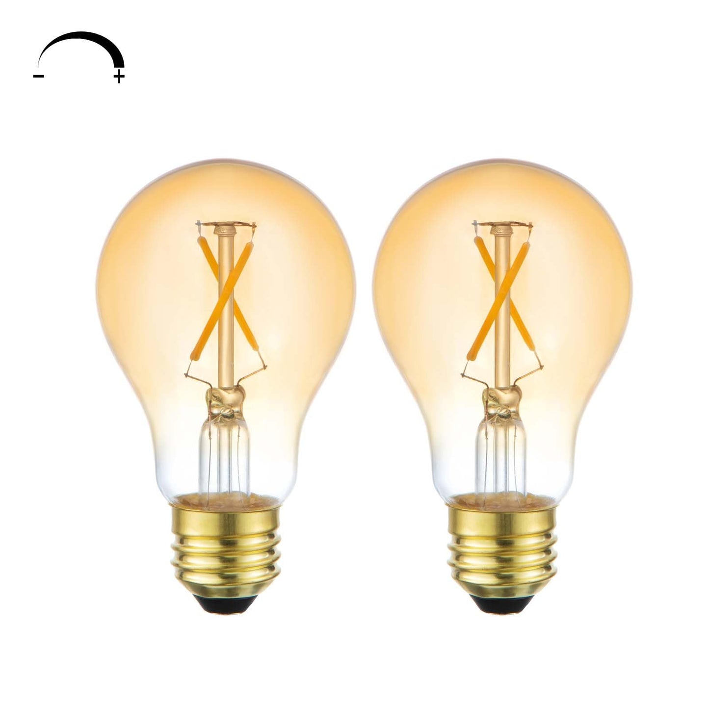 FLMAMT A19 LED Bulbs Edison Vintage Light Bulbs Dimmable, 25 Watt Equivalent 2700K Warm White 250LM Amber Glass Light Bulb for Home Lighting, E26