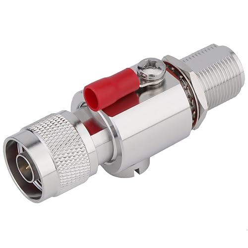 N Type Lightning Arrestor 0 to 6 GHz (N-Male/N-Female) 50ohm,Protects 3G, 4G, LTE,GPS, 2.4GHz /5GHz 900MHz, Ham Other Outside Antennas