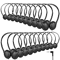 TJZXGUI Headphones Bulk for Classroom School Students 20 Pack Class Set Headphones for School Students Teenagers Boys Girls 3.5mm Jack (Black)