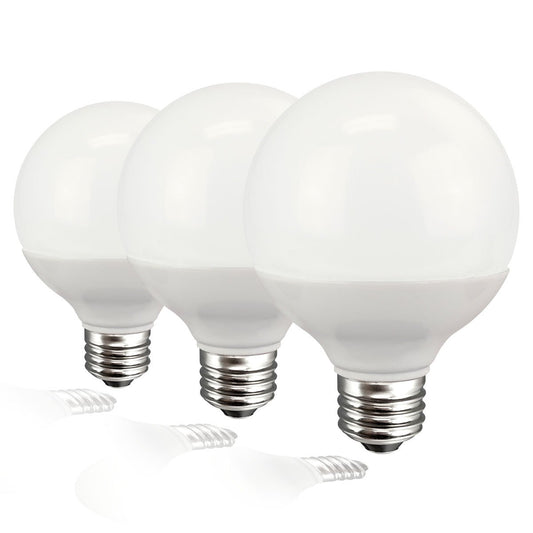 TCP 5W LED (40W Equivalent) Decorative Globe Vanity Light Bulbs, Round, G25, E26 Base, Non-Dimmable, Perfect For Bathrooms, Soft White (2700 Kelvin)