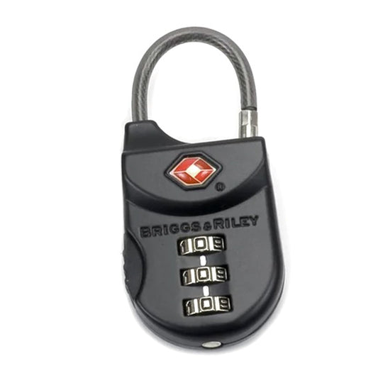 Briggs & Riley TSA Approved Cable Lock – 3-Digit Combination Travel Lock with Flexible Cable for Luggage, Suitcases & Zippered Bags