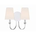 Crystorama Payton 2 Light Polished Chrome Sconce