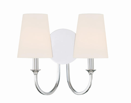 Crystorama Payton 2 Light Polished Chrome Sconce