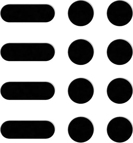 JiSiTeCai Universal Webcam Covers - Privacy Protection Accessory, No Residue Application, Safe Screen Closure - Dots,Squares and Bars, 12 Pieces