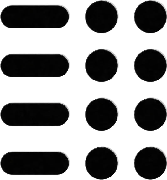 JiSiTeCai Universal Webcam Covers - Privacy Protection Accessory, No Residue Application, Safe Screen Closure - Dots,Squares and Bars, 12 Pieces