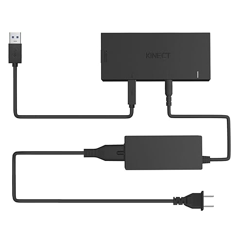 TNP Kinect Adapter for Xbox One S/X & Windows PC - Easy to Use, USB 3.0, Includes Power Adapter, AC Power Cable & USB 3.0 Cable
