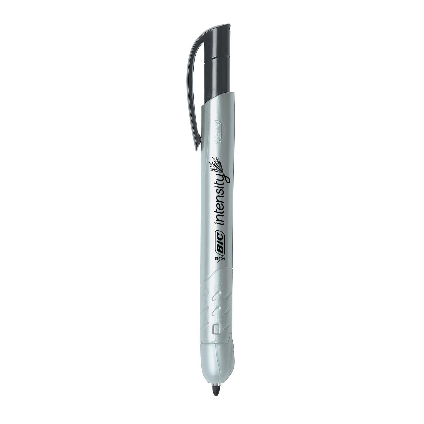 BIC Intensity Retractable Permanent Markers, Fine Bullet Tip, Black, 12-Count Pack, Permanent Markers for Teachers and Office Supplies