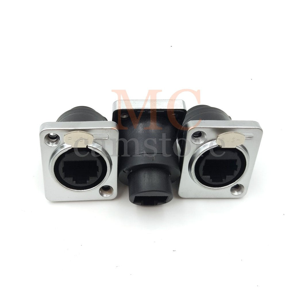 3pcs x RJ45 Waterproof Connector sockets, Ethernet Panel Mount RJ45 Wall Plug Connector