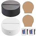 NiceCo 2-Pack 3D Night LED Light Base, LED Base for Acrylic 16 Colors LED Light Base with Remote Control and USB Cable for Bedroom Child Room