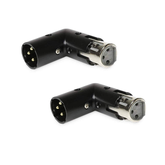 Milestock 2-Pcs 3-PIN XLR Angle Adapter Adjustable Male to Female, XLR 90 Degree, 4 Adjustable Angle Positions