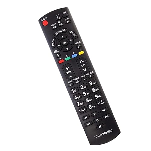 GHUST N2QAYB000570 Remote Control Replacement for Panasonic TV TC-L24C3 TC-L3232C TC-L32C3 TC-L32C3S TC-L32E3 TC-L32U3 TC-L32x30 TC-L37E3 TC-L37U3