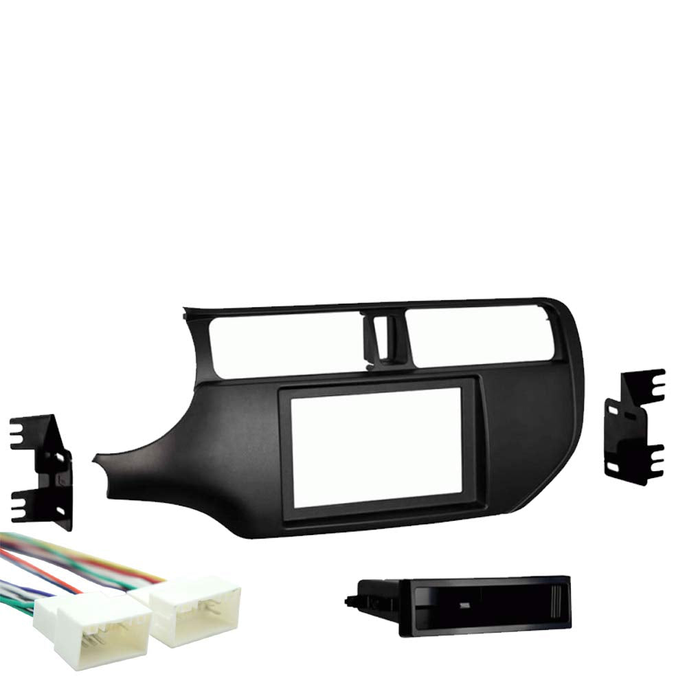 Harmony Audio Radio Install Bundle Fits Kia Rio 2016 2017 with Metra 99-7368B Single or Double DIN Dash Kit