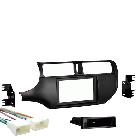 Harmony Audio Radio Install Bundle Fits Kia Rio 2016 2017 with Metra 99-7368B Single or Double DIN Dash Kit