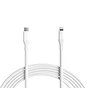 Amazon Basics MFi Certified USB-C to Lightning Fast Charging Cable for Apple iPhone, Nylon Braided, 10 ft, White