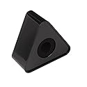 TINKSKY Microphone Flag Station Triangular Abs Interview Mic Holder for Podcast Broadcasting and Live Recording 3.7X3.7X2 Inches Black