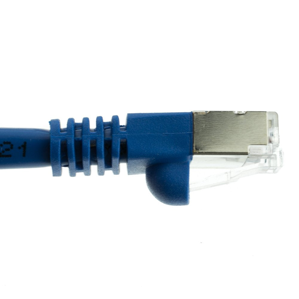CableWholesale Cat5e F/UTP Shielded Ethernet Cable, Snagless, 50 ft, Blue