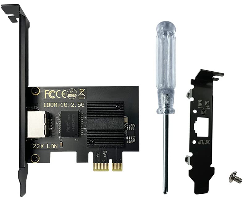 2.5Gbase-T Pcie Network Card Intel I226-V Chip 2.5G PCI Express Gigabit Ethernet Card Nic Wired RJ45 LAN Adapter Converter for Window 10/11