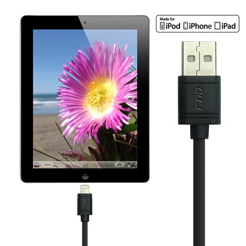 RNDs Lightning to USB 10ft Cable for Apple iPhone and iPad (Pro, Air, Mini) [Apple MFi Certified] (10 feet/3M/Black)