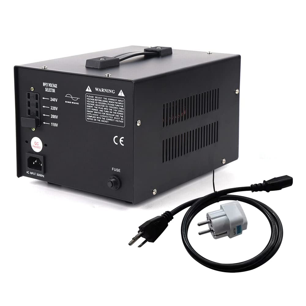 3000W Voltage Transformer Converter, Step Up/Down AC 110/220 V Heavy Duty Power Converter with DC 5V USB Port