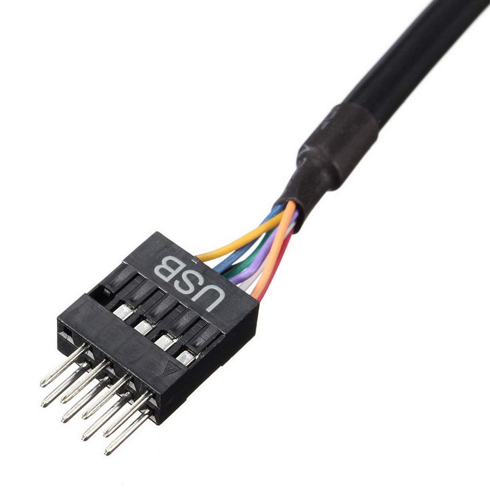 axGear USB 3.0 20-pin Header Female to USB 2.0 9-pin Male Adapter Converter Wire Cable