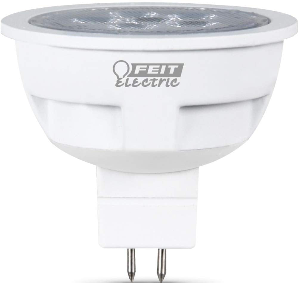 Feit Electric BPEYC/LED Dimmable LED Light Bulb, 12 Volts, 9 Watts, 700 Lumens, MR16 Bulb Shape, GU5.3 Base, MOL 1.78" H x 1.97" D, 3000K Warm White