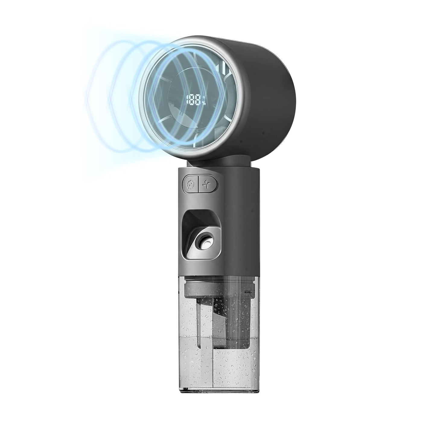 ValoInv Valo Portable Rechargeable Fan - Mini Cooling Fan for Travel, USB Desk Personal Fan with 100 Speeds, Water Cooling Technology, 50ml Tank