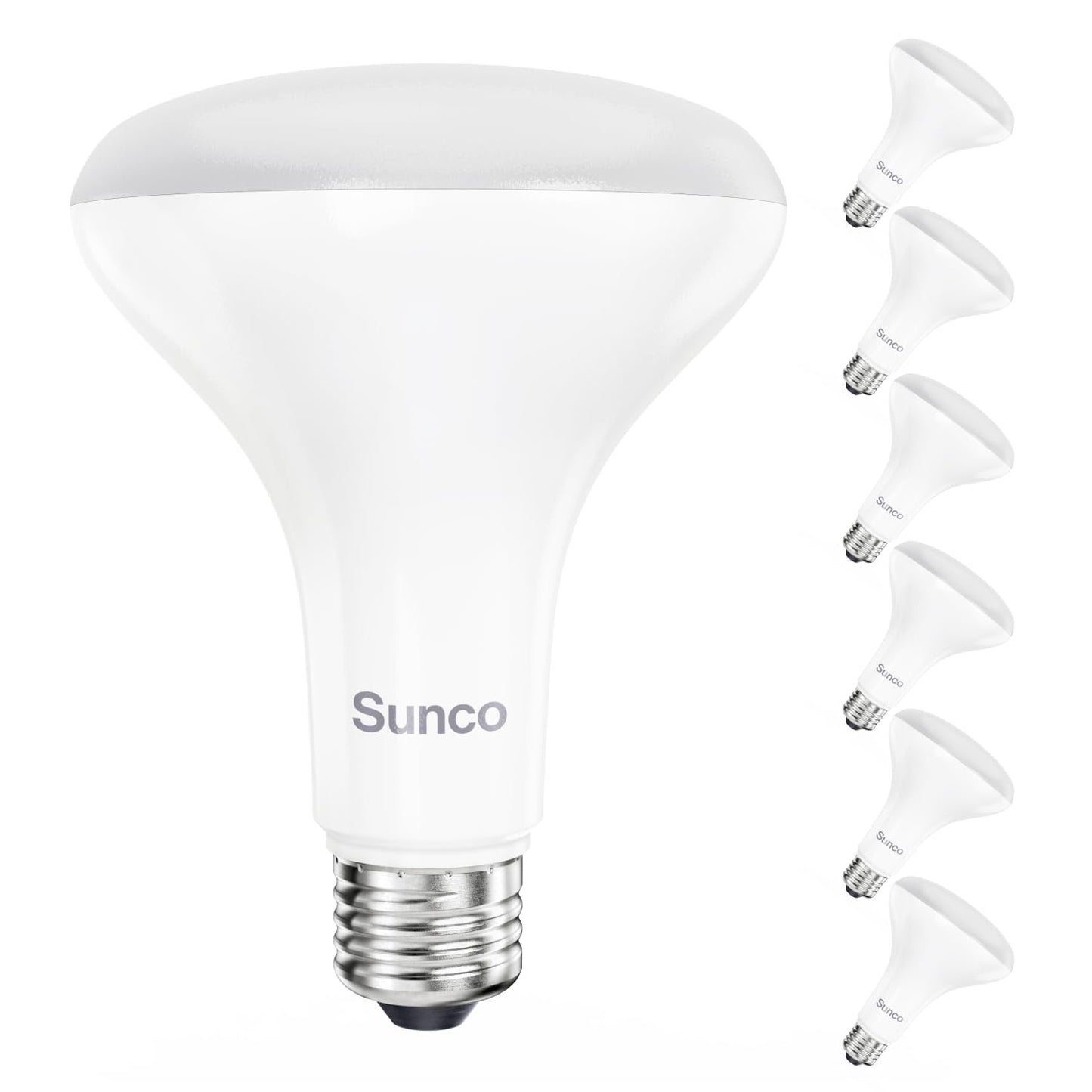 Sunco 6 Pack BR30 LED Bulb Flood Light, E26, 16W=100W, 3000K Warm White