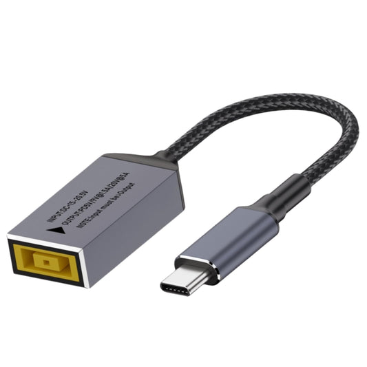 Slim Tip Female Input to USB C PD Male 100W Power Charging Cable, for Lenovo Square Mouth Power Adapter to USB Type-C PD Output 5V/9V/20V. Used