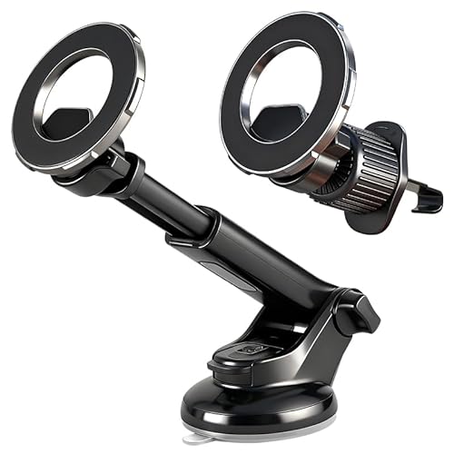 2026 Valentine's Day 3-in-1 Car phone holder?Windshield+AirVent+Dash?Car Phone mount [Strongest Suction & Stable Clamp Arm] 360° Adjustable cell phone