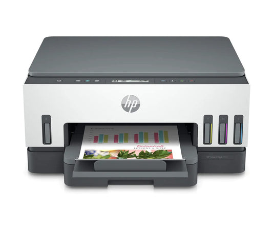 HP Smart -Tank 7001 Wireless All-in-One Cartridge-Free Ink -Tank Printer, Multifunction, Mobile Print, Scan, Copy - Gray, 28B49A (Renewed)