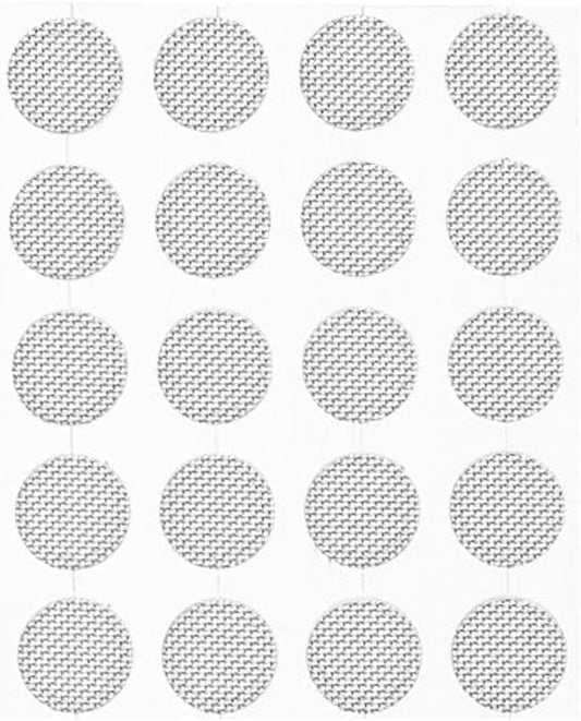 Juroicessry 20-Pack Stainless Steel Earbud Filters - 4mm Mesh Replacement for in-Ear Headphones, Anti-Dust and Sweat-Resistant Earphone Accessories…