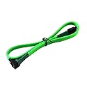 Darkside 45cm (18") SATA 3.0 180° to 90° Data Cable with Latch - Green UV (DS-0083)