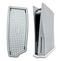 Chenkxin Vertical Stand for PS5 PlayStation 5 Console with Built-in Cooling Vents and Non-Slip Feet - Disc Edition, Not for PS5 Slim/Pro (White)