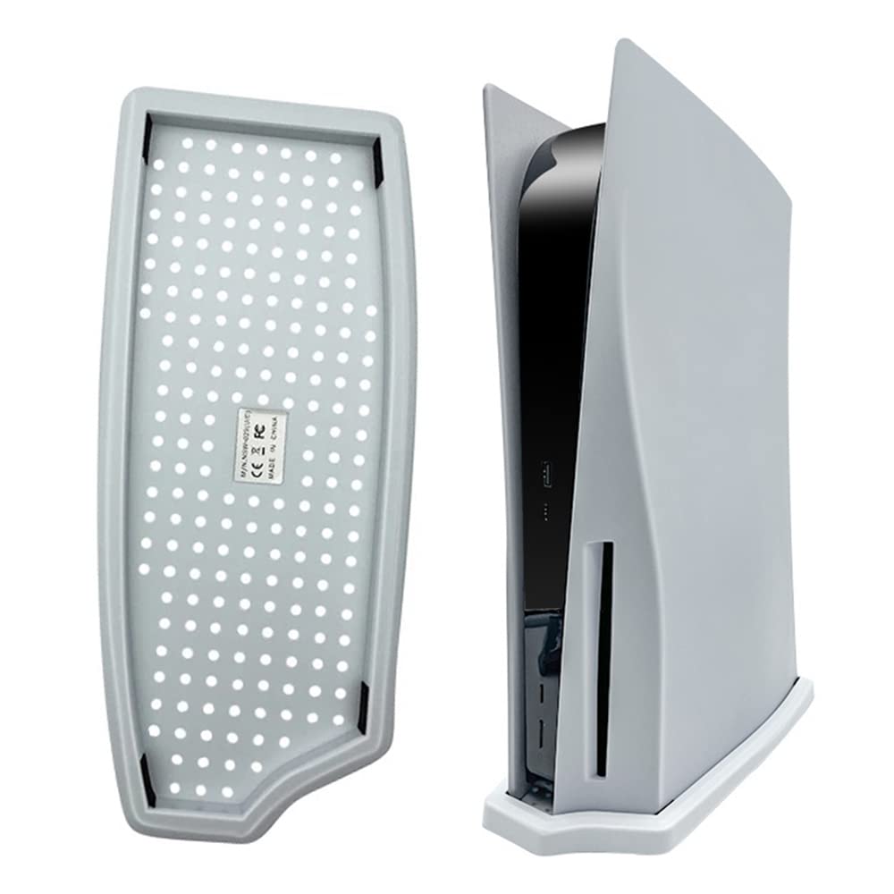 Chenkxin Vertical Stand for PS5 PlayStation 5 Console with Built-in Cooling Vents and Non-Slip Feet - Disc Edition, Not for PS5 Slim/Pro (White)