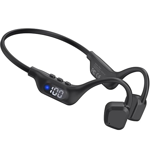 Arciea Bone Conduction Headphones, 14H Playtime Bluetooth 6.0 Open-Ear Earbuds with Mic, IPX5 Waterproof Lightweight Headset, Wireless Sport Earphones