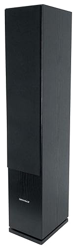 Rockville RockTower 68B Passive Tower Speaker, 8 Ohm, Black, High-Fidelity Sound, Detachable Grille, 3-Way, 6.5", 500W, MDF, Perfect for Home Audio