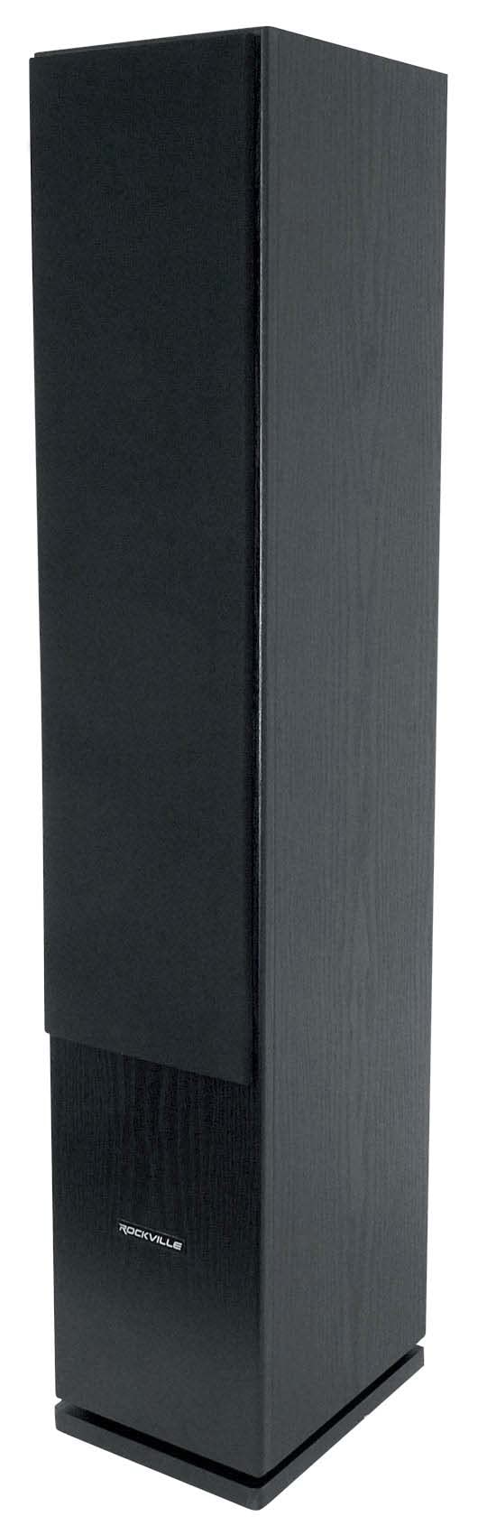 Rockville RockTower 68B Passive Tower Speaker, 8 Ohm, Black, High-Fidelity Sound, Detachable Grille, 3-Way, 6.5", 500W, MDF, Perfect for Home Audio