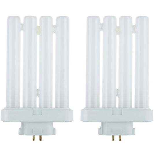 Sunlite 40531 FML27/65K/2PK Quad Tube Plug-in Compact Fluorescent Lamp, FML 4-Pin, 27 Watts, 1500 Lumens, 6500K Daylight, 4-Pin (GX10q4) Base, 120