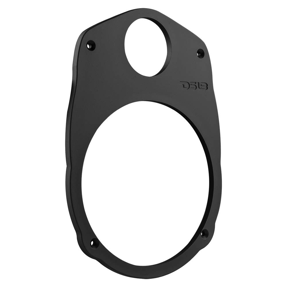 DS18 MP69 6x9 Speaker Adapter Plate | Converts Factory 6x9 Opening to 6.5 Inch Speaker + 1.38 Inch Tweeter | High Density ABS | No Cutting Required |