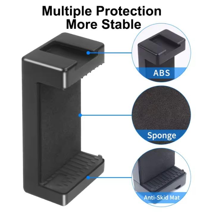 OCTO MOUNTS - 2 Pack Universal Smartphone Holder Set for Mounting Any Phone. Has Camera Screw (1/4-Inch 20), Easily Connect Your Cell Phone to GoPro