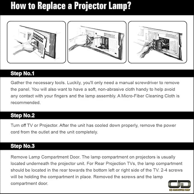 CJD A+ Quality V13H010L69 Replacement Lamp with housing for Epson EH-TW8000,EH-TW8200,EH-TW8200W,EH-TW9000,Powerlite Home Cinema 5010,Powerlite Home
