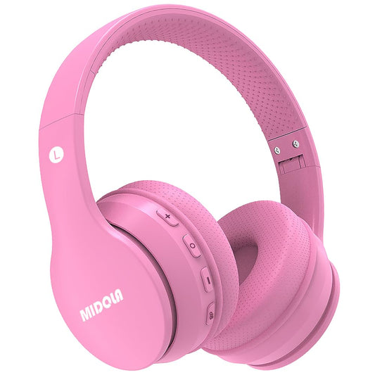MIDOLA Kids Headphones Bluetooth 5.4 Wireless 68H Play Time Volume Limit 85/94dB Over-Ear Foldable Headset,Type-C Fast Charging,with Wired Aux Mic…