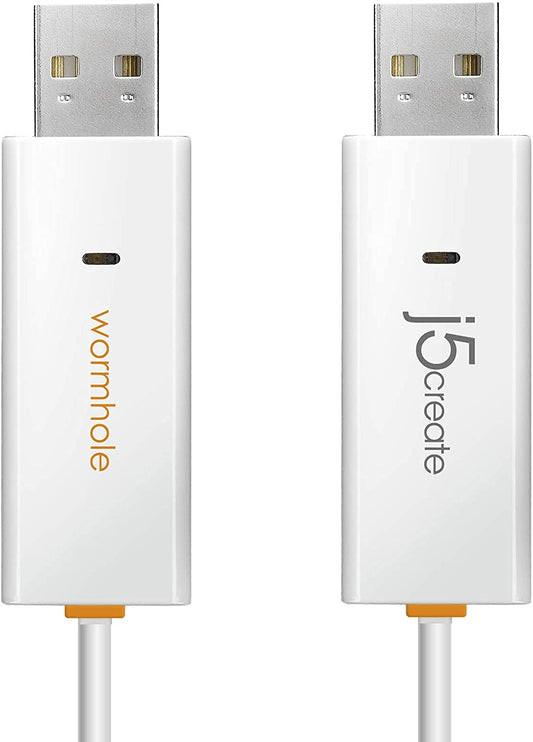 j5create Wormhole Switch USB Transfer Adapter: Seamlessly Share Files, Keyboard, and Mouse Between Win/Mac, Win/Win, and Mac/Mac (JUC400)