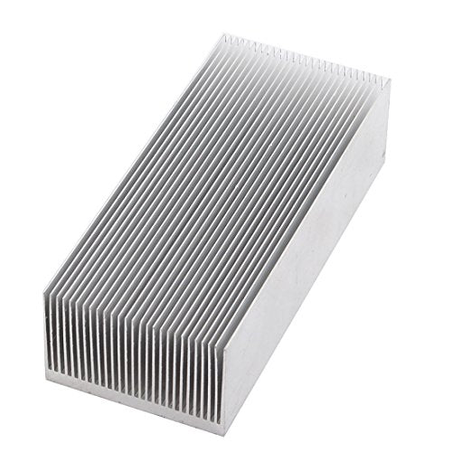 uxcell a14111400ux0256 Aluminum Heat Radiator Heatsink Cooling Fan 150x69x37mm Silver Tone