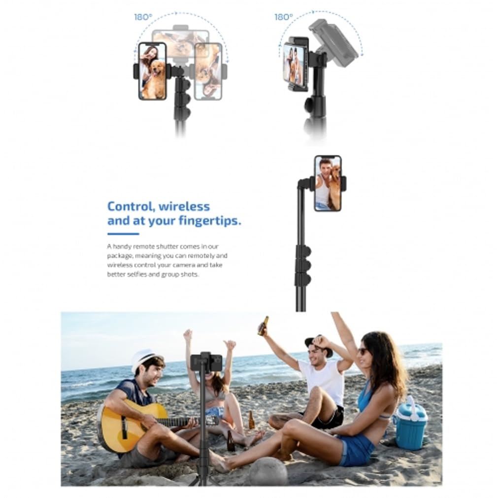 Wireless Tripod Selfie Stick Compatible with Samsung Galaxy S22 S23 S24 S25 Ultra Plus, A16 A35 - Monopod Remote Shutter Built-in Self-Portrait