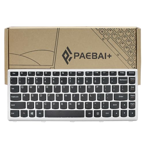 PAEBAI+ Replacement Laptop Keyboard for Lenovo IdeaPad U410 U410A US Layout